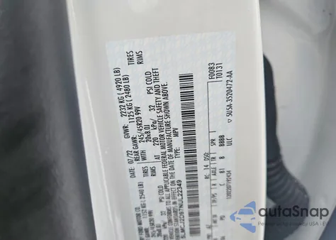 2022 Lincoln Corsair Reserve z USA, uszkodzony, nr VIN 5LMCJ2D97NUL22349